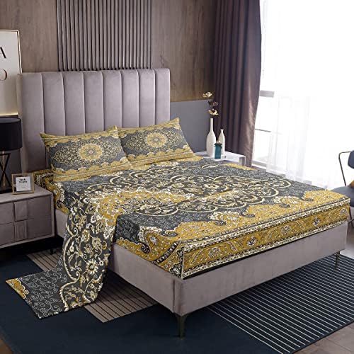 Erosebridal Bohemian Floral Twin Sheet Set