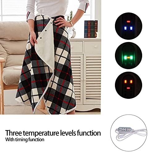 ZJchao Heated Throw Blanket with 3 Heat Levels