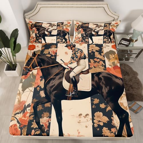 Manfei Twin Size Microfiber Bedding Set with Navy Striped Pillow Case