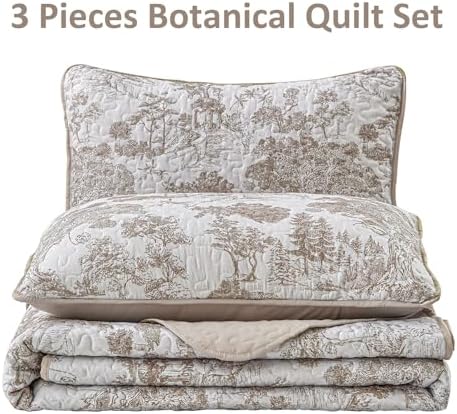 WONGS BEDDING Botanical Quilt Set California King