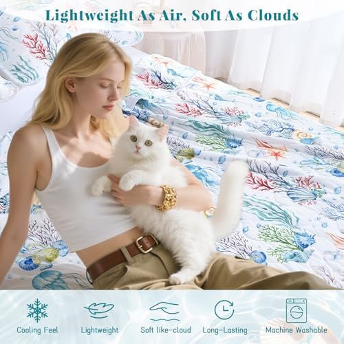 Uspring Double-Sided Cooling Quilt Set Queen Size