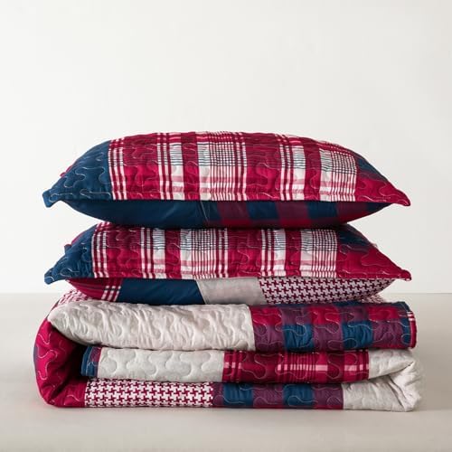 DURLENGEN Boho Quilt Set King 3Pcs