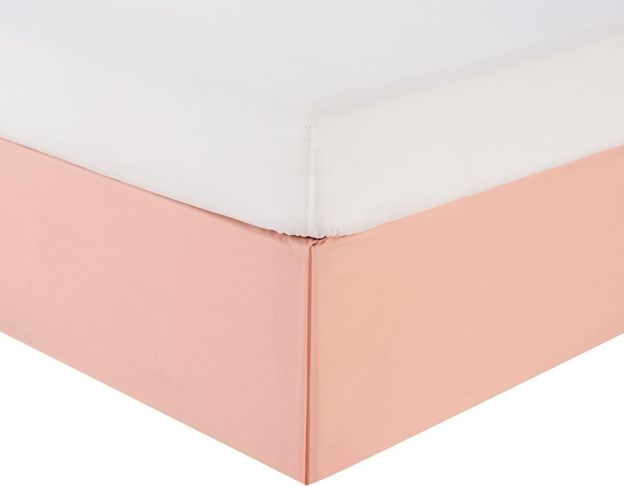 KingLinen King Wrinkle Resistant Drop Pleated Microfiber Bed Skirt Pink