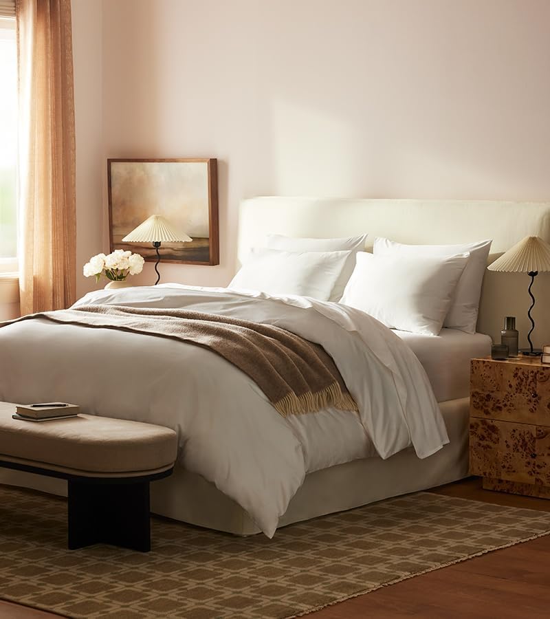 Brooklinen Luxury Sateen Sheet Set 7 Piece King Size White