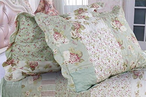 English Roses Quilt Set Reversible 3PCS Queen Size