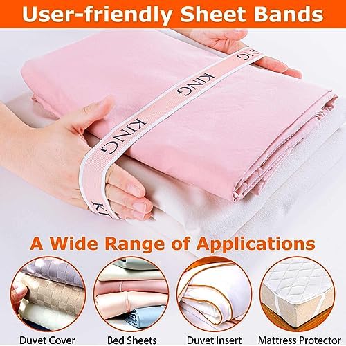 Kelofty Bed Sheet Organizers 4Pcs King Size