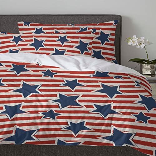 OComster 4th of July California King Quilt Set