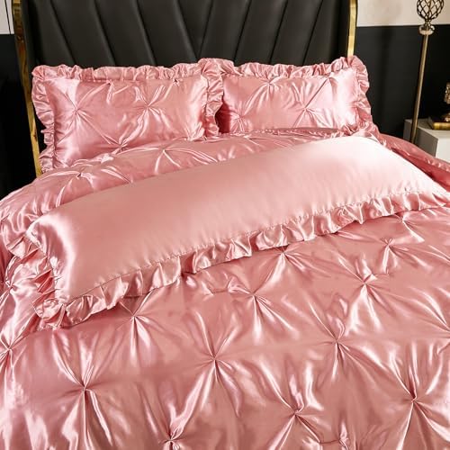 Bedbay Pink Satin Comforter Set 4 Pcs Luxury