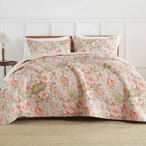 King Size Quilt Set Green Bedding 3 Piece