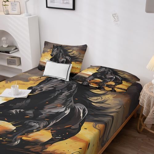 Fizzenobia Cal King Sheets - Boys Western Patterned Bedding Set