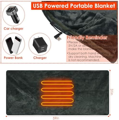 Moclever USB Heated Shawl with Zipper for Home Office 1