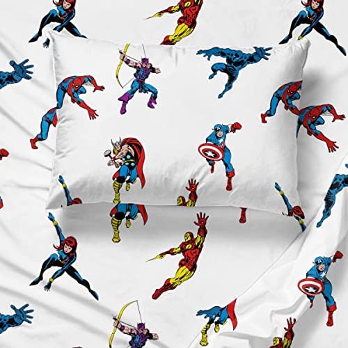 Saturday Park Marvel Avengers Full Sheet Set - 4 Piece Organic Cotton
