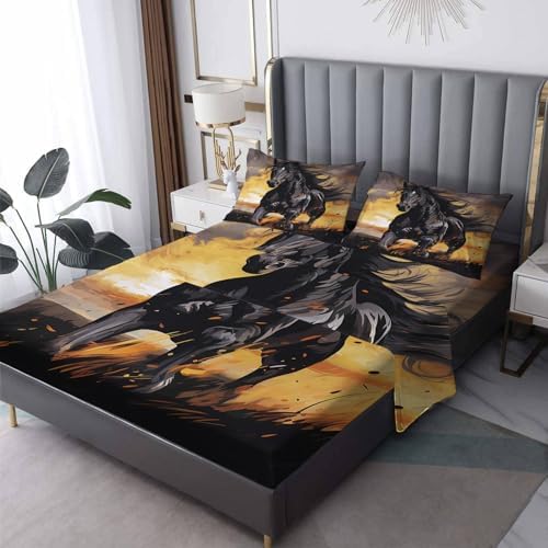 Fizzenobia Cal King Sheets - Boys Western Patterned Bedding Set