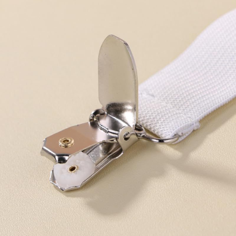 12PCS Adjustable Bed Sheet Fasteners with 2 Buttons - Black