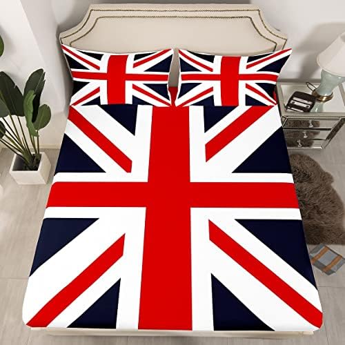 Feelyou British Flag Bed Sheet Set Twin Size