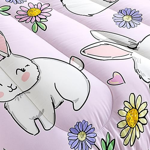 AILONEN Rabbit Comforter Set Twin Size