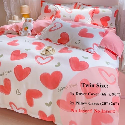 OranFran Kids Love Hearts Duvet Cover Set 3PCS