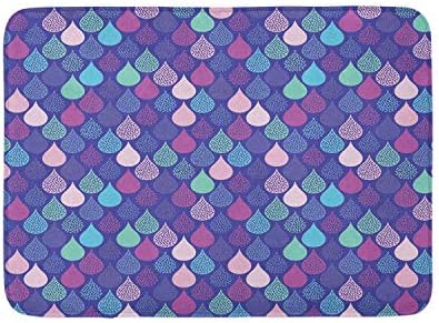 Ambesonne Geometric Bath Mat with Non-Slip Backing