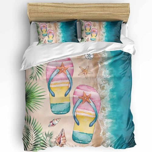 Boanket 3-Piece Queen Duvet Cover Set with Zipper and Pillowcases