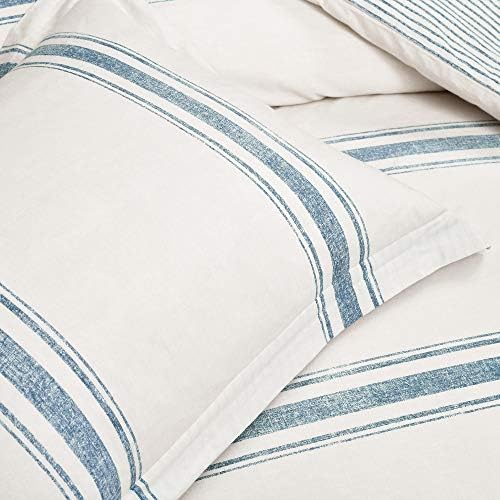 Lush Decor Farmhouse Stripe Reversible Cotton Duvet Cover Set 1