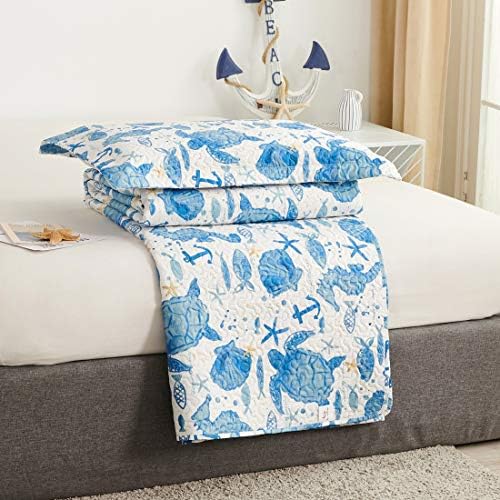 Oliven Ocean Themed Shell Quilt Set Queen Full Size