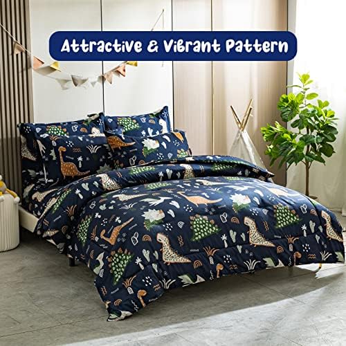 HollyHOME Dinosaur Pattern Comforter Set for Boys