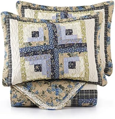 LIRISDOM 3-Piece California King Quilt Set 100 Cotton