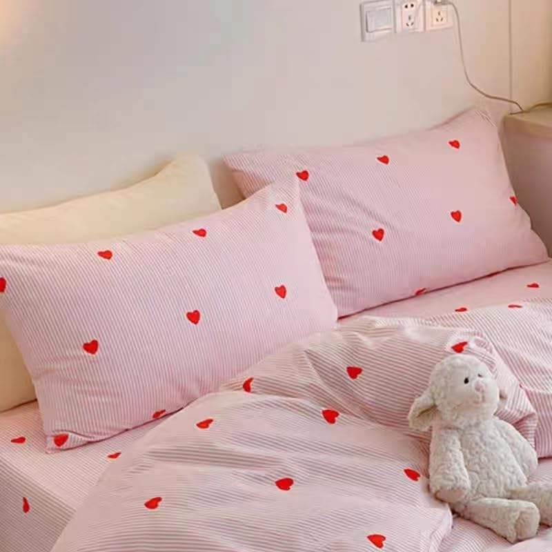 Striped Duvet Cover Set King Size 3 Pieces Kids Girls