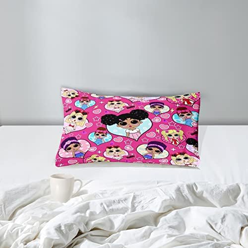 Black Girl Comforter Set with Pink Pillowcase