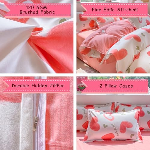 OranFran Kids Love Hearts Duvet Cover Set 3PCS