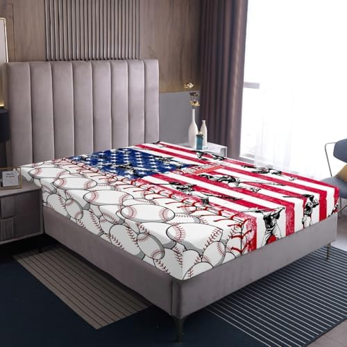 Erosebridal Baseball Bat Sheet Set Red White USA Flag 1