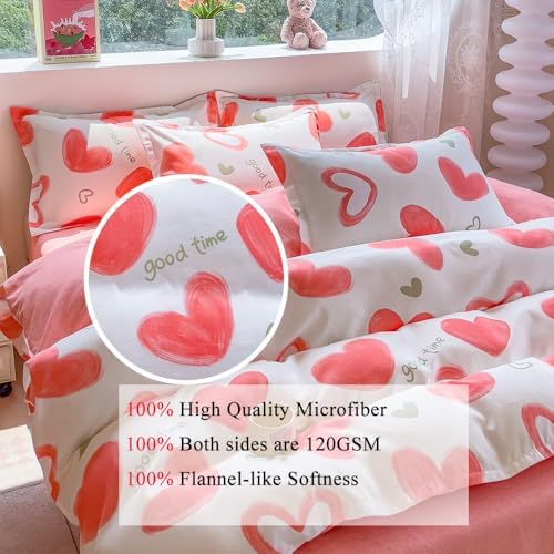 OranFran Kids Love Hearts Duvet Cover Set 3PCS