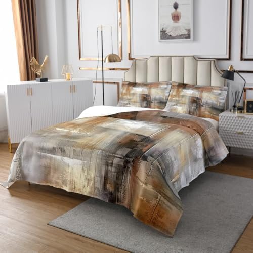 Erosebridal Ombre Bedspread King Size Brown Gradient Quilt Set