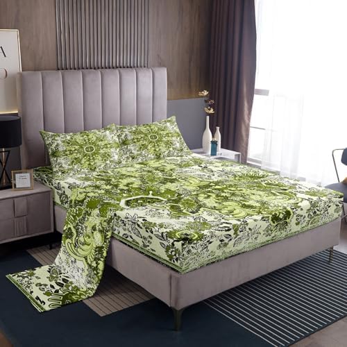 Erosebridal Ethnic Floral Twin Bed Sheet Set