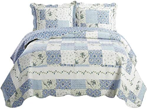 5-Pcs Bedspread Set Twin Microfiber Wrinkle-Free