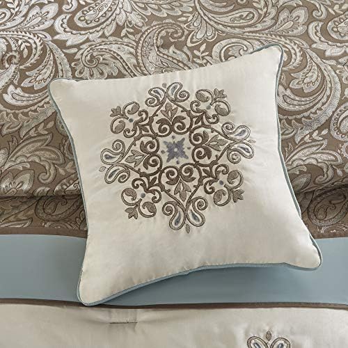 Madison Park Comforter Set Blue 7 Piece Cal King 1