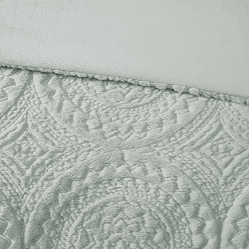 Madison Park Arya Plush Comforter Set Aqua 2 Piece 1