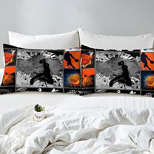 Erosebridal Water Fire Basketball Bed Sheets Twin Set 1