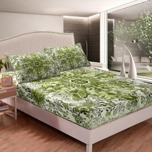 Erosebridal Ethnic Floral Twin Bed Sheet Set