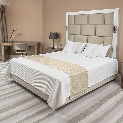 Ambesonne Queen Bed Runner with Droplet Dots