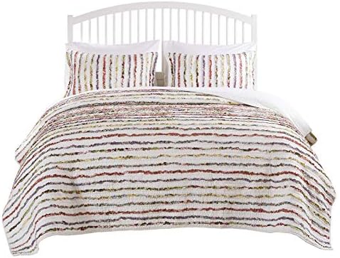 Greenland Home - GL-1104YK Bella Ruffled Quilt Set 3-Piece KingCal King Multi