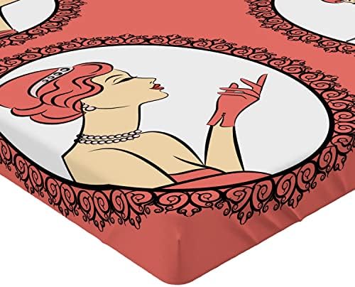 Ambesonne Vintage Woman Fitted Sheet Set