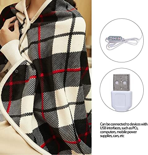 ZJchao Heated Throw Blanket with 3 Heat Levels