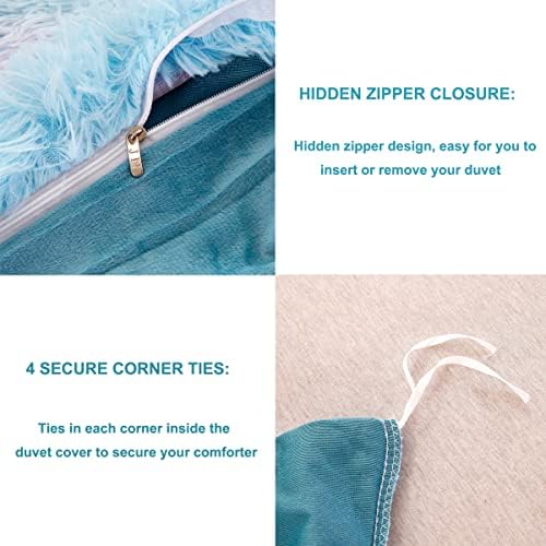 SUCSES Tie Dye Plush Duvet Cover Set Full Size