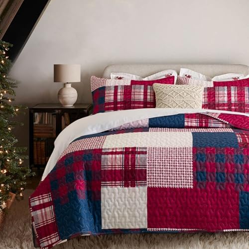 DURLENGEN Boho Quilt Set King 3Pcs
