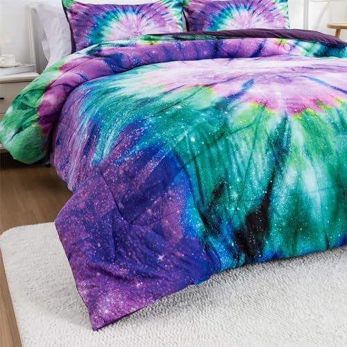 A Nice Night Galaxy Tie Dye Comforter Set for Twin