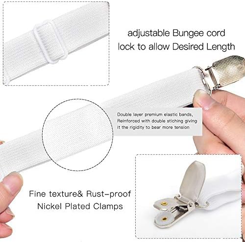 Goodtimes Adjustable Bed Sheet Clips 21-80 Heavy Duty Stretch Fasteners