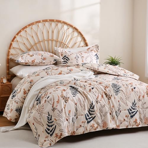 JSD Soft Floral Comforter Set King Size 3 Piece