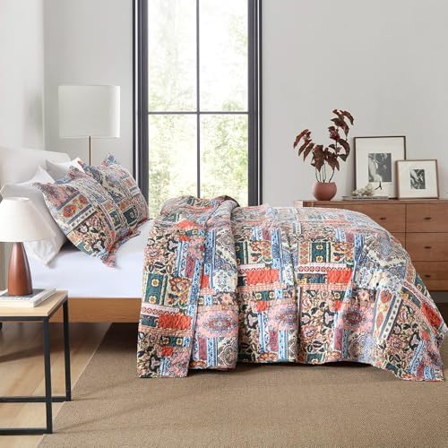VISIMISI Cotton Reversible Quilt Set King Size 1