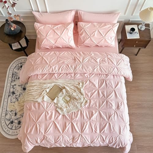 MapleStone Pink Twin Comforter Set for Girls - 5 Piece Bedding